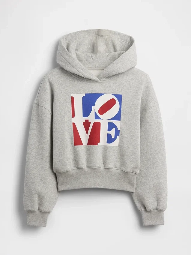 Çocuk Robert Indiana Love Kapüşonlu Sweatshirt