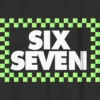 Çocuk Six Seven Kareli Grafik Tişört