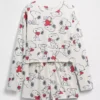 Çocuk Snoopy Geri Dönüştürülmüş Pijama Şortlar Seti