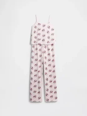 Çocuk Snoopy Geri Dönüştürülmüş Tank Pijama Seti