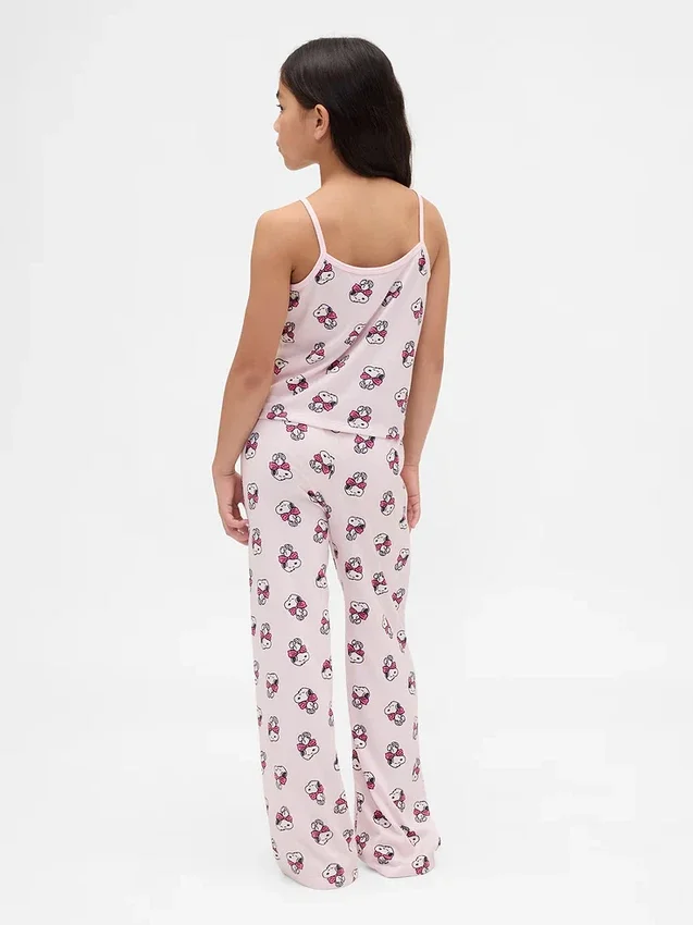 Çocuk Snoopy Geri Dönüştürülmüş Tank Pijama Seti