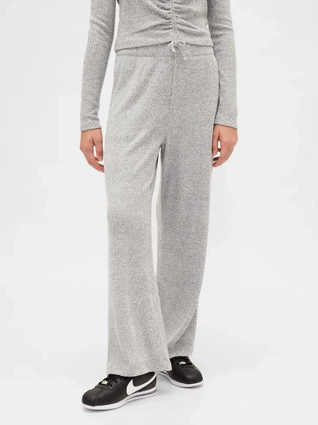 Çocuk Softspun Ribana Geniş Paça Pantolon