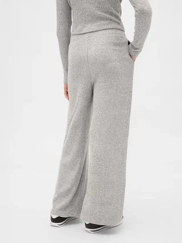 Çocuk Softspun Ribana Geniş Paça Pantolon
