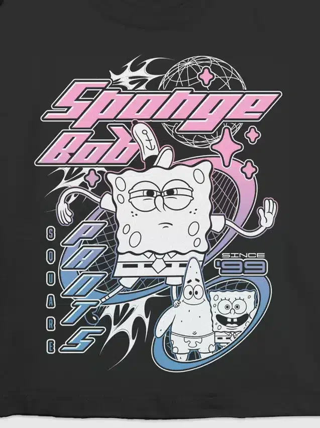 Çocuk Spongebob Y2K Grafik Tişört