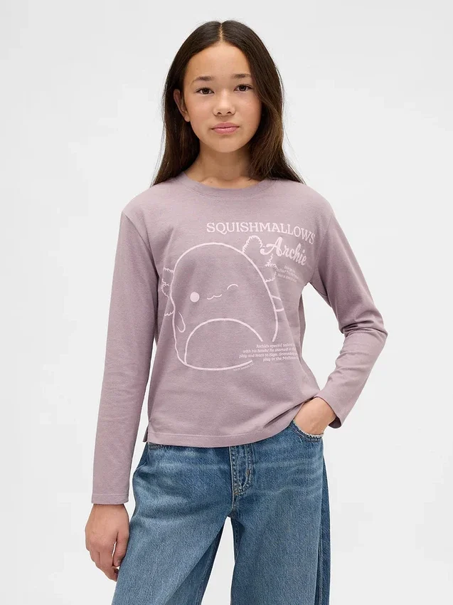 Çocuk Squishmallow Oversized Grafik Tişört