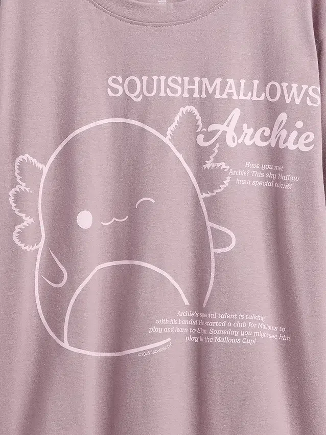 Çocuk Squishmallow Oversized Grafik Tişört