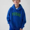 Çocuk Super Mario Vintagesoft Bol Kesim Kapüşonlu Sweatshirt
