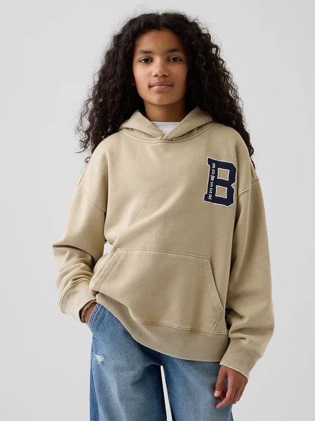 Çocuk Super Mario Vintagesoft Bol Kesim Kapüşonlu Sweatshirt