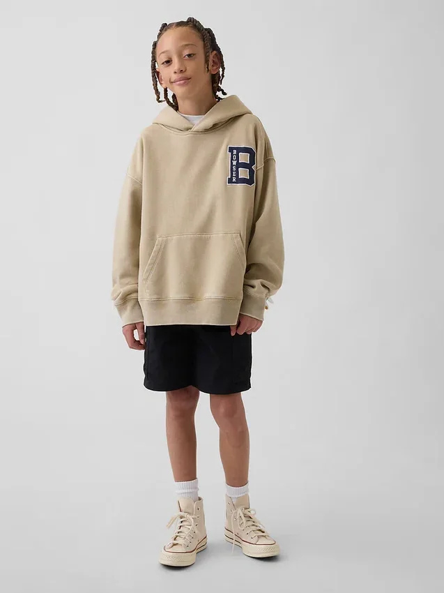 Çocuk Super Mario Vintagesoft Bol Kesim Kapüşonlu Sweatshirt
