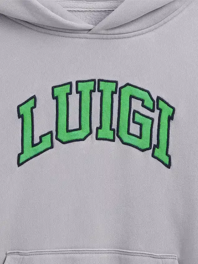 Çocuk Super Mario Vintagesoft Bol Kesim Kapüşonlu Sweatshirt