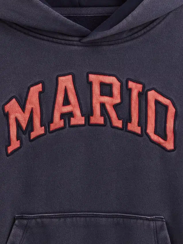 Çocuk Super Mario Vintagesoft Bol Kesim Kapüşonlu Sweatshirt