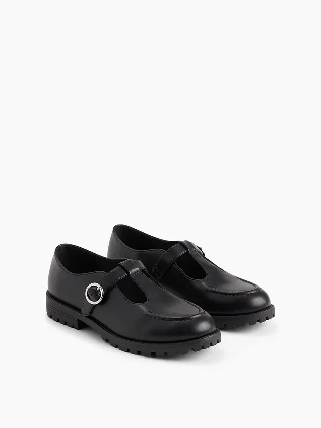 Çocuk T-Kayışlı Loaferlar