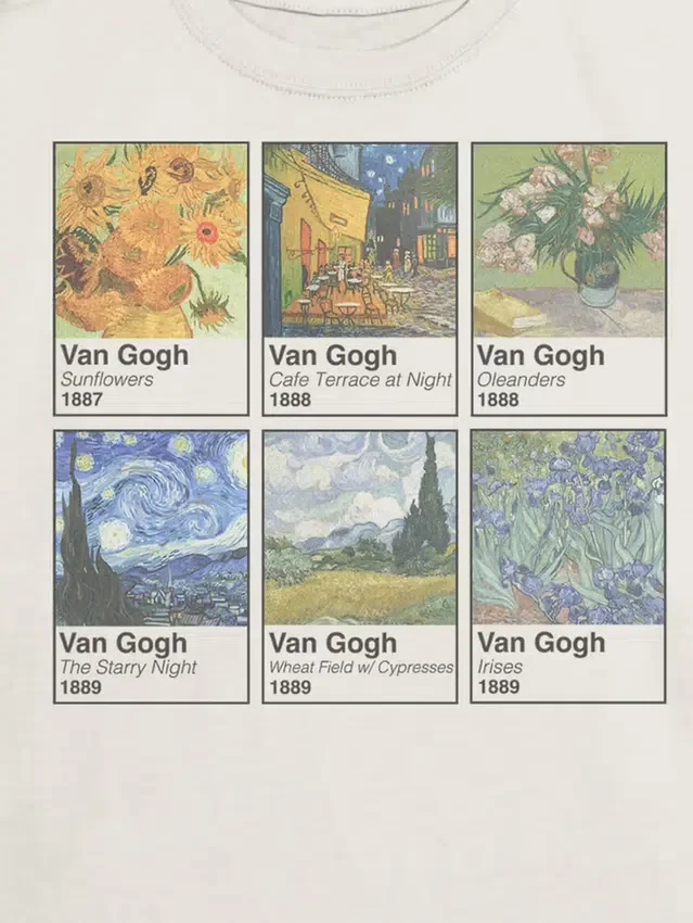 Çocuk Van Gogh Swatches Grafik Tişört