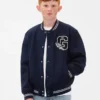 Çocuk Varsity Logolu Bomber Ceket