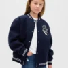 Çocuk Varsity Logolu Bomber Ceket