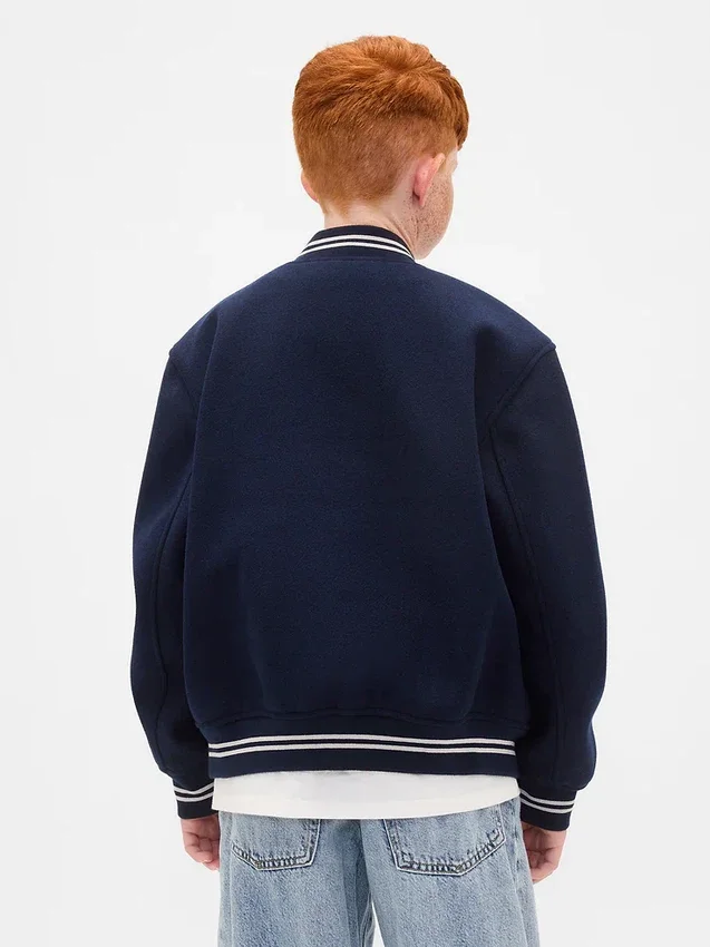 Çocuk Varsity Logolu Bomber Ceket