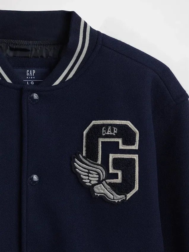 Çocuk Varsity Logolu Bomber Ceket