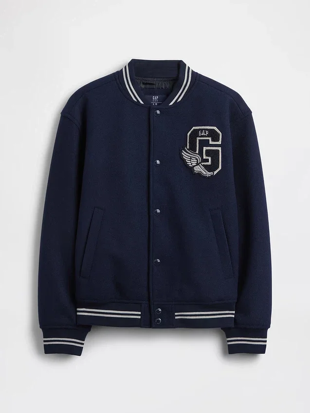 Çocuk Varsity Logolu Bomber Ceket
