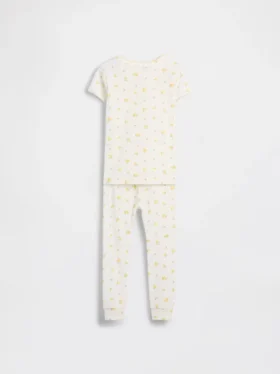 Çocuk ve Bebek Organik Fırçalanmış Pamuklu Pijama Seti