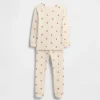 Çocuk ve Bebek Organik Fırçalanmış Pamuklu Pumpkin Bear Pijama Seti