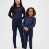 Çocuk ve Bebek Organik Fırçalanmış Pamuklu Tatil Pijama Seti