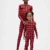 Çocuk ve Bebek Organik Fırçalanmış Pamuklu Tatil Pijama Seti