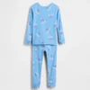 Çocuk ve Bebek Organik Fırçalanmış Pamuklu Tatil Pijama Seti