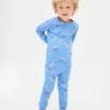 Çocuk ve Bebek Organik Fırçalanmış Pamuklu Tatil Pijama Seti