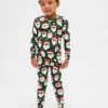 Çocuk ve Bebek Organik Fırçalanmış Pamuklu Tatil Pijama Seti