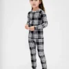 Çocuk ve Bebek Organik Fırçalanmış Pamuklu Tatil Pijama Seti