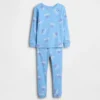 Çocuk ve Bebek Organik Fırçalanmış Pamuklu Tatil Pijama Seti