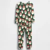 Çocuk ve Bebek Organik Fırçalanmış Pamuklu Tatil Pijama Seti