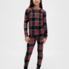 Çocuk ve Bebek Organik Fırçalanmış Pamuklu Tatil Pijama Seti