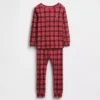 Çocuk ve Bebek Organik Fırçalanmış Pamuklu Tatil Pijama Seti