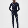 Çocuk ve Bebek Organik Fırçalanmış Pamuklu Tatil Pijama Seti