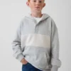 Çocuk Vintagesoft Bol Kesim Henley Kapüşonlu Sweatshirt
