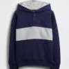Çocuk Vintagesoft Bol Kesim Henley Kapüşonlu Sweatshirt