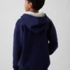Çocuk Vintagesoft Bol Kesim Henley Kapüşonlu Sweatshirt