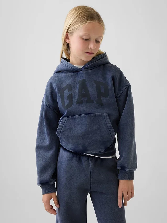 Çocuk Vintagesoft Bol Kesim Kapüşonlu Sweatshirt