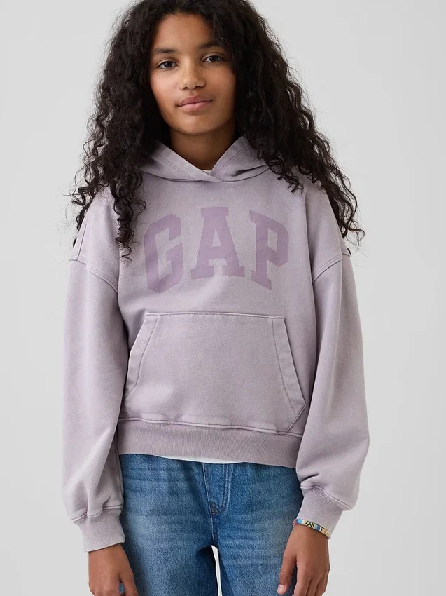 Çocuk Vintagesoft Bol Kesim Kapüşonlu Sweatshirt