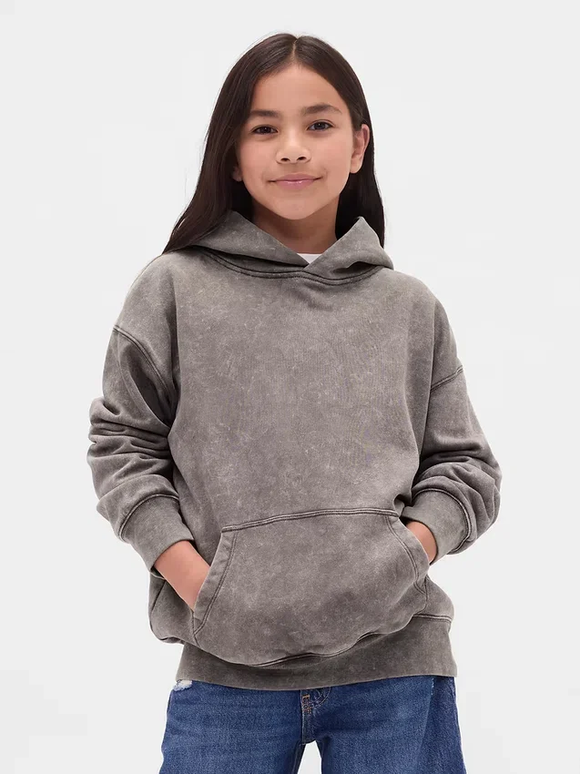 Çocuk Vintagesoft Bol Kesim Kapüşonlu Sweatshirt