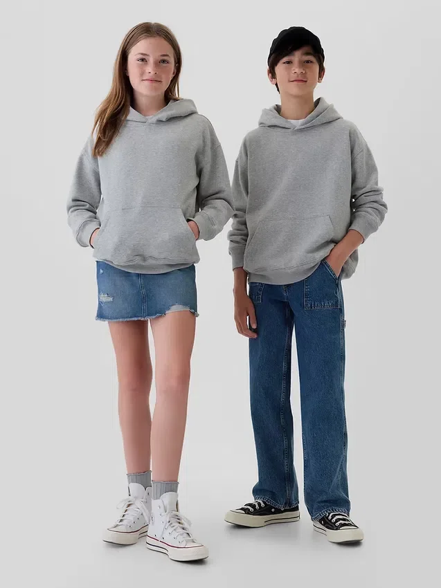 Çocuk Vintagesoft Bol Kesim Kapüşonlu Sweatshirt
