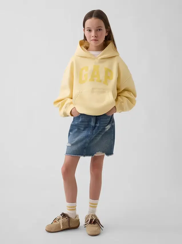Çocuk Vintagesoft Bol Kesim Kapüşonlu Sweatshirt