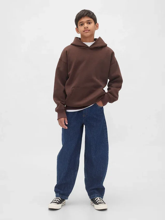Çocuk Vintagesoft Bol Kesim Kapüşonlu Sweatshirt