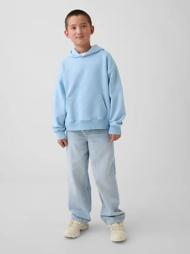 Çocuk Vintagesoft Bol Kesim Kapüşonlu Sweatshirt