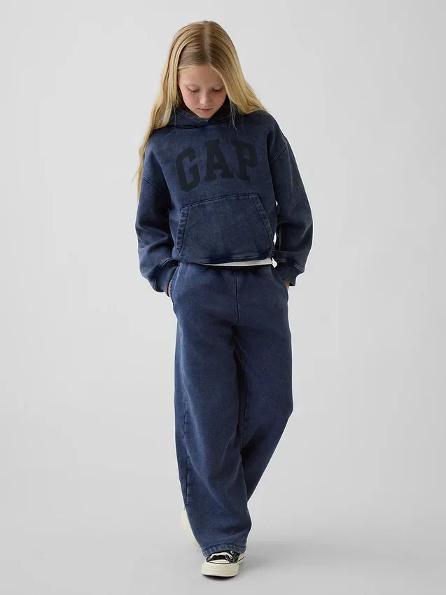Çocuk Vintagesoft Bol Kesim Kapüşonlu Sweatshirt