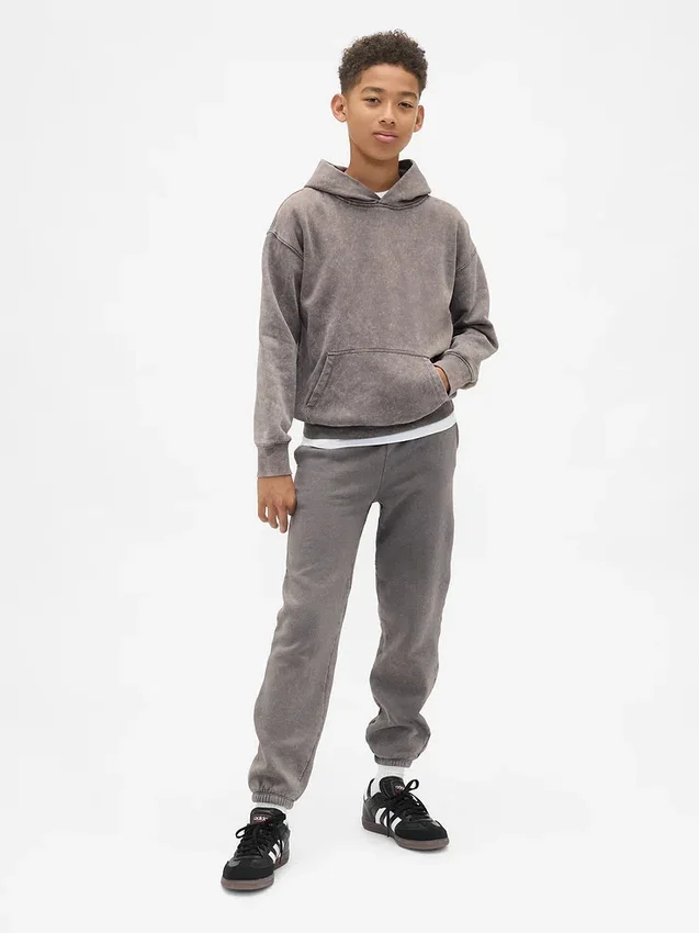 Çocuk Vintagesoft Bol Kesim Kapüşonlu Sweatshirt