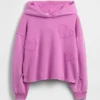 Çocuk Vintagesoft Bol Kesim Yama Kapüşonlu Sweatshirt