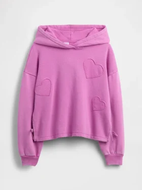 Çocuk Vintagesoft Bol Kesim Yama Kapüşonlu Sweatshirt