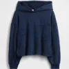 Çocuk Vintagesoft Bol Kesim Yama Kapüşonlu Sweatshirt